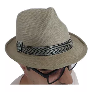 Chapéu Fedora Panamá Estiloso Aba Curta Verão Praia Unisex