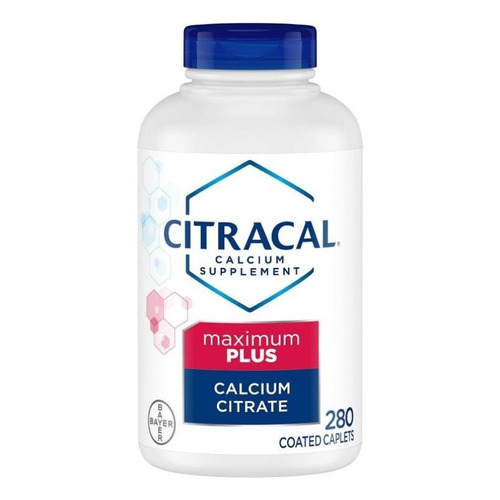 Citracal Calcio + Vitamina D3 Maximum Plus 280 Tabs Bayer Sabor Neutro