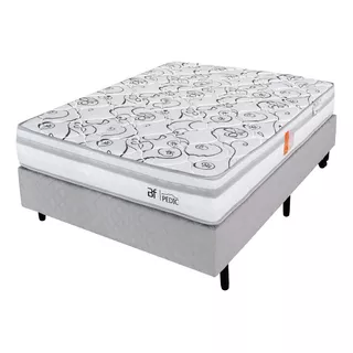 Cama Box Casal Colchão Ortopédico Espuma D28 138x188x56cm