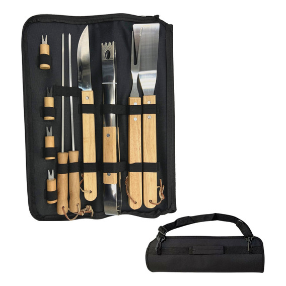 Set Parrillero 10 Piezas Con Estuche