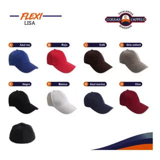 Paquete 10 Gorras Flexi Cerrada De Tela Spadex Ajustable. 