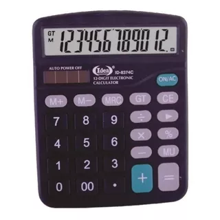 Calculadora De Mesa Grande Eletrônica Id-8374c C/12 Digitos Cor Preta