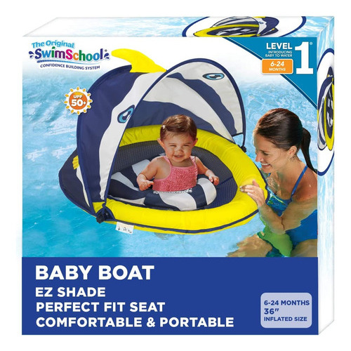 Flotador De Piscina Para Bebes Swimschool Deluxe Con Centro