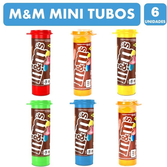 Chocolates M&m Mini Tubos (pack De 6 Unidades)