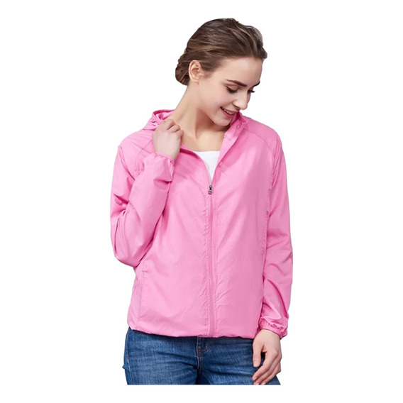 Corta Viento Mujer Parka Liviana Premium Chaqueta Gorro Impe