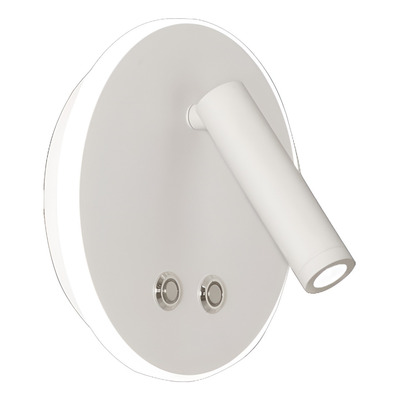 Aplique Velador Moderno Dallas 6w+3w Touch Calido Blanco - Blanco