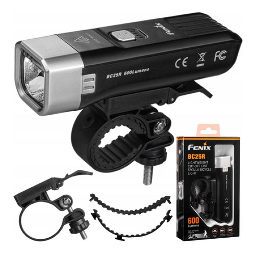 Linterna Fenix Bc25r Recargable 600 Lumens Para Bicicleta Color de la linterna Negro Color de la luz Blanca