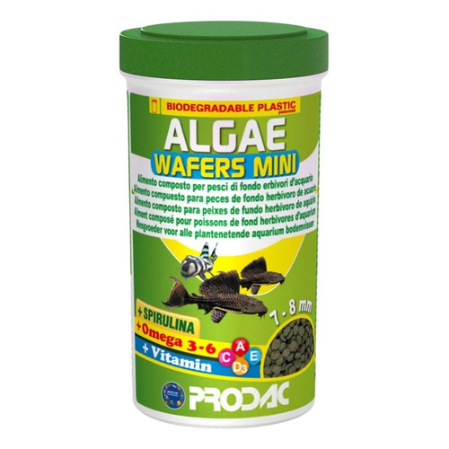 Alimento Peces De Fondo Herviboros Algae Wafers Mini 135g