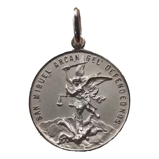 Medalla Plata 925 San Miguel Arcángel #1175 Bautizo Comunión