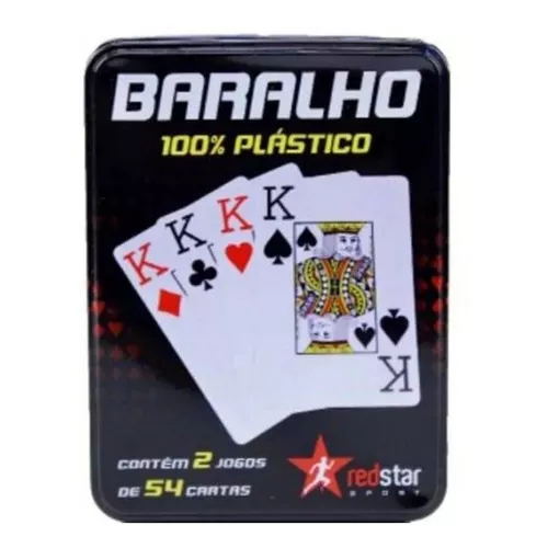 Jogo De Baralho Art Game com 2 Unidades 54 Cartas Cada Plástico