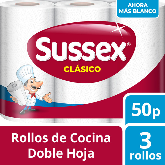 Rollo Cocina Sussex Clasico 50 Paños 3 Un