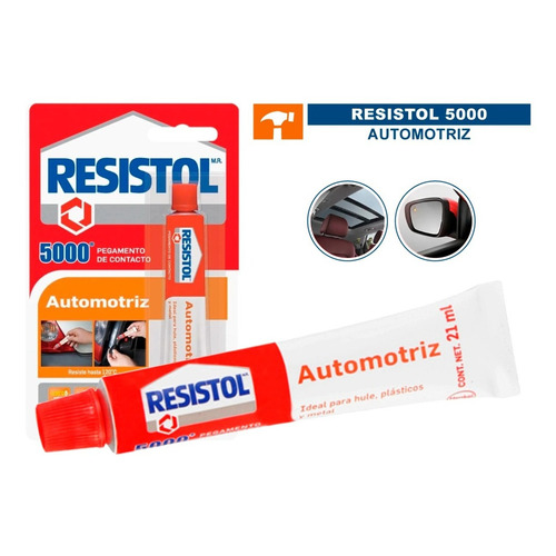 Resistol 5000 Automotriz Pegamento De Contacto Tubo 21ml Color Transparente