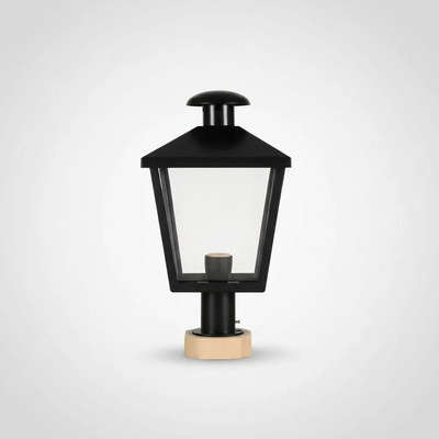Farol Para Poste Exterior N43/p Negro 1xe27 Negro