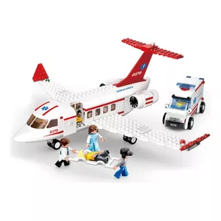 Avião De Resgate/ Ambulancia 335 Peças Blocos De Montar