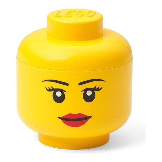 Caja Apilable Organizador Lego® Cabeza Head Mini 4033 Orig Color Amarillo / Girl
