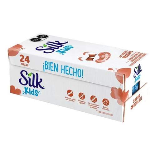 Silk Bebida De Almendra Sabor Chocolate 24 Pzas De 190 Ml