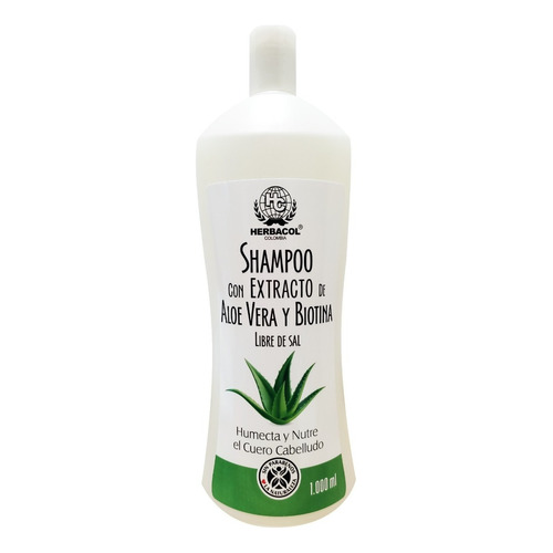 Shampoo Extracto Aloe Vera Biotina Herbacol 1 Litro