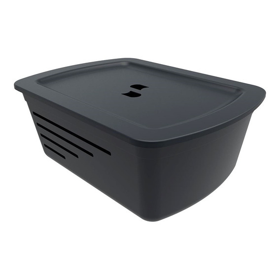 Caja Organizadora De Plástico Con Tapa Soprano 15l Negro