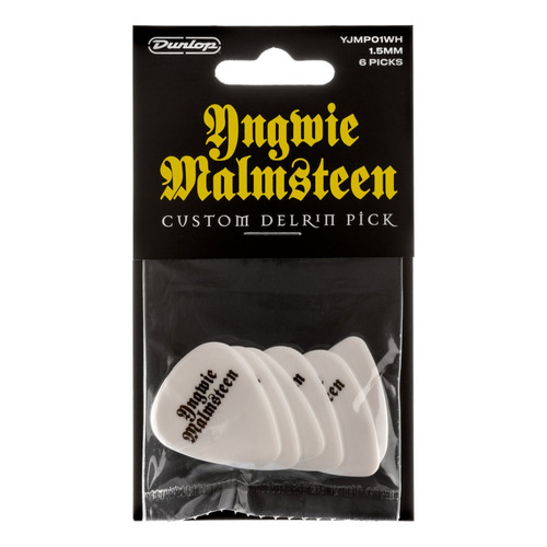 Set De 6 Púas Jim Dunlop Yjmp01wh Yngwie Malmsteen 1.5mm Wh Color White