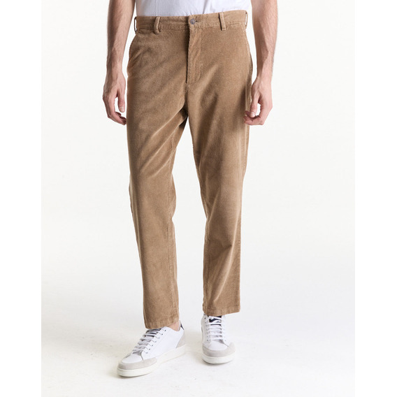 Pantalón Chino De Corderoy Beige Equus Budapest Slim Hombre