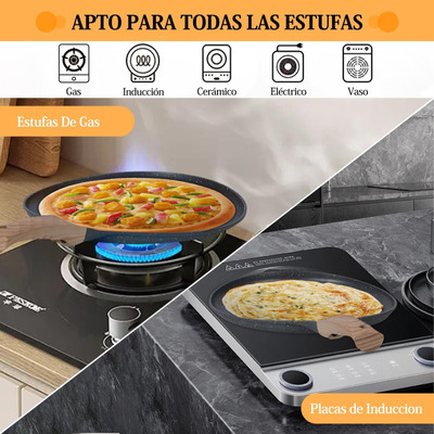 Crepera Con Revestimiento Antiadherente 24cm Para Gas, Comal