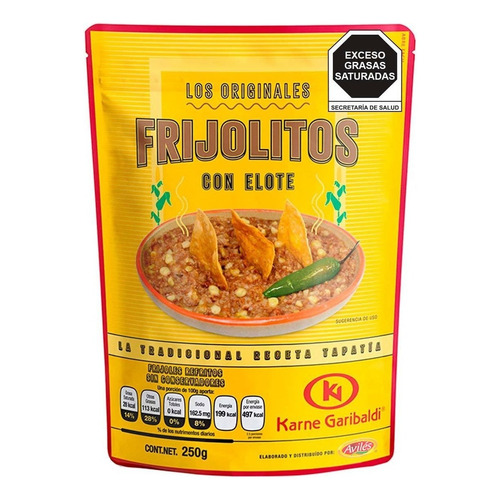 Frijol Karne Garibaldi Con Elote 250g