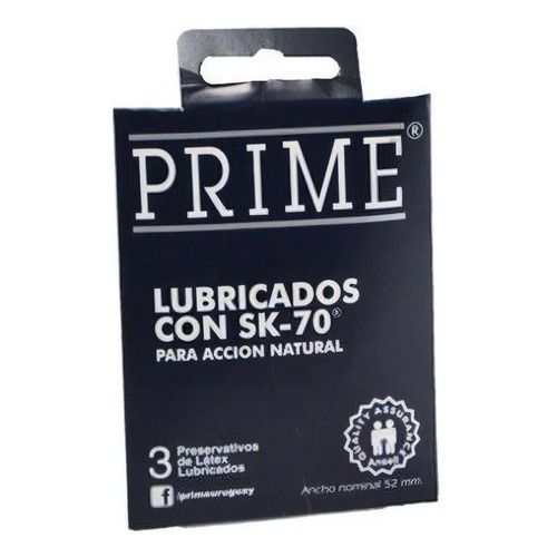 Preservativos Prime® Lubricados Con Sk - 70 X 3 Unidades