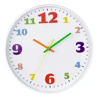 Reloj De Pared Colorido Para Niños Infantil