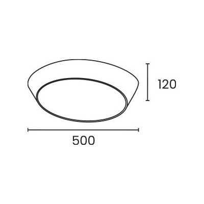 Plafon Led Arcila M Blanco 72w 52cm Diseño Moderno Dab