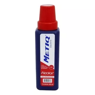 Tinta Metiq Alcolor 500ml Para Cartazes . Cor Vermelha