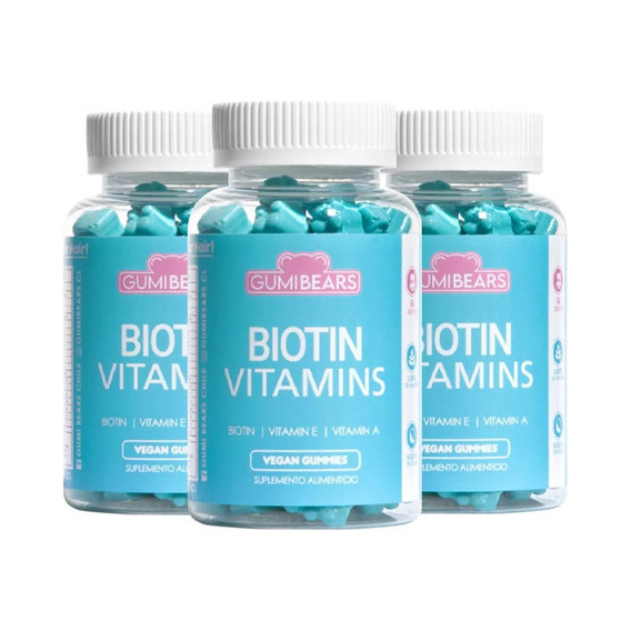 Gumi Bears Biotin 3 Meses - Vitaminas Para El Pelo