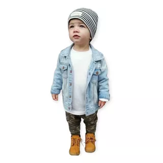 Jaqueta Jeans Com Elastano Bebê Menino Estiloso