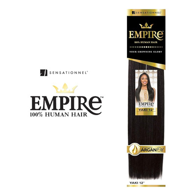 Sensationnel Human Hair Weave Empire Yaki Weaving (18 Pulgad