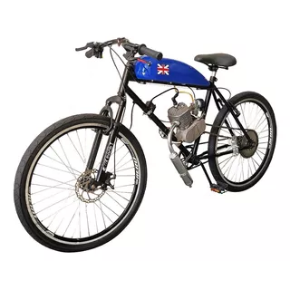 Bicicleta Motorizada Café Racer Sport Cor Azul Royal