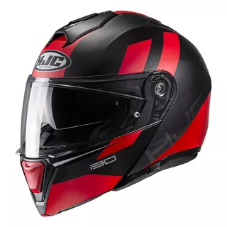 Capacete Hjc I90 Syrex Preto E Vermelho