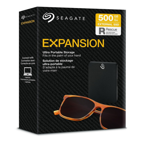 Disco sólido SSD externo Seagate Expansion STJD500400 500GB negro