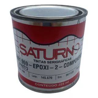 Tinta Epoxi Preta 225ml + Catalizador Epoxi 225ml Saturno