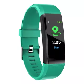 Smart Band Kassel Fb2401g Verde 2 Color De La Caja Blanco Diseño De La Malla Goma