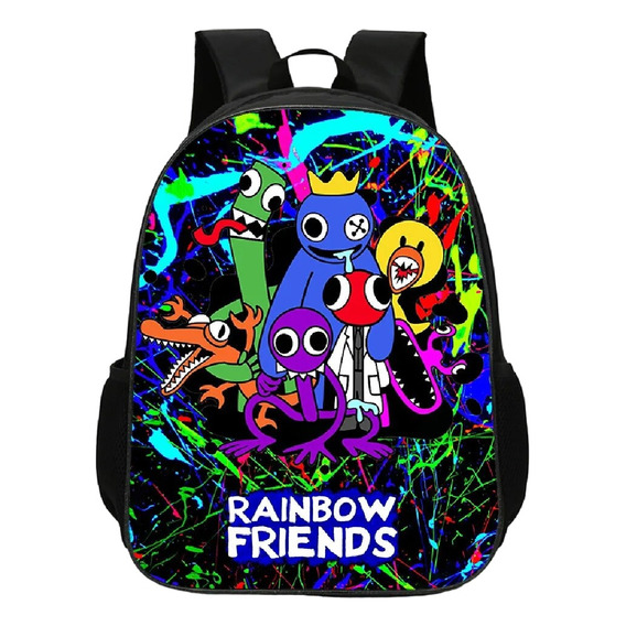 Mochila Escolar Rainbow Friends + Lonchera + Estuche (3pzas)