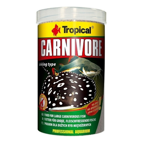 Tropical carnivore 300gr Gránulos Fondo Rayas carnivoros 