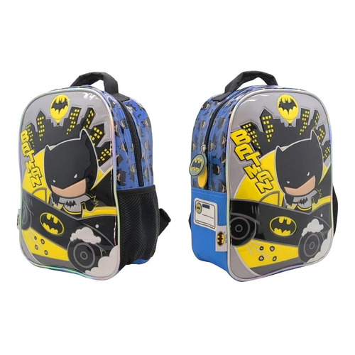 Mochila Infantil Escolar Batman 12 Pulgadas Espalda Cresko Color Gris