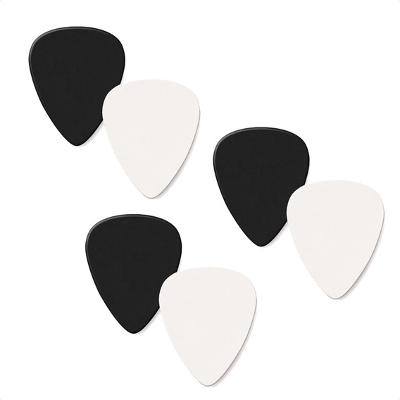 6 X Puas Para Guitarra Bajo Ukelele Genérica Blanco O Negro