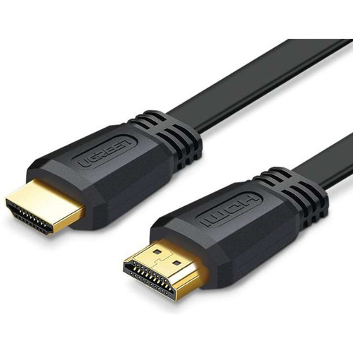 Cable Hdmi 2.0 Plano 18gbps Negro 4k @ 60hz Pvc 1.5m Ugreen
