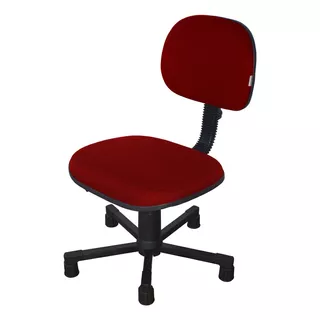 Cadeira Secretária Para Costureira Sapatas Confecção Cor Vermelho