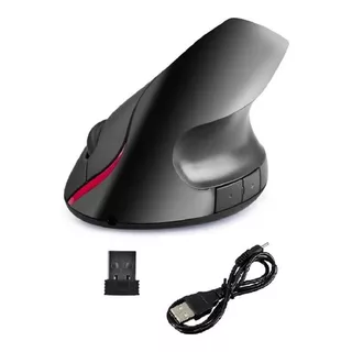 Mouse Inalámbrico Vertical Ergonómico Recargable Carpiano Color Negro