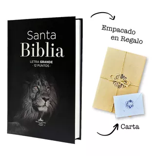 Biblia Letra Grande Reina Valera 1960 Leon Canto Blanco