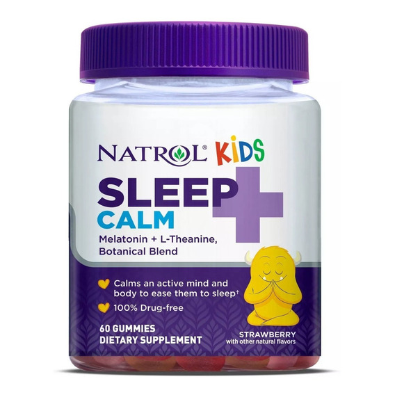 Melatonina Natrol Kids Niños | Sleep Calm | 60 Gomitas Sabor Fresa