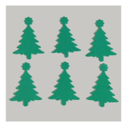 Aplique De Eva Mini Árvore De Natal 100 Unidades