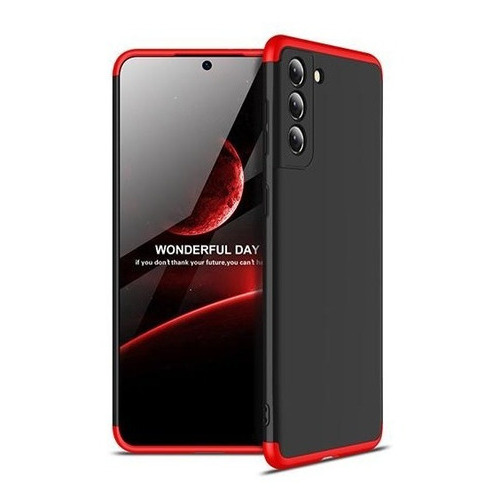 Carcasa Para Samsung S21 Plus 360° Marca - Gkk Color Negro con rojo