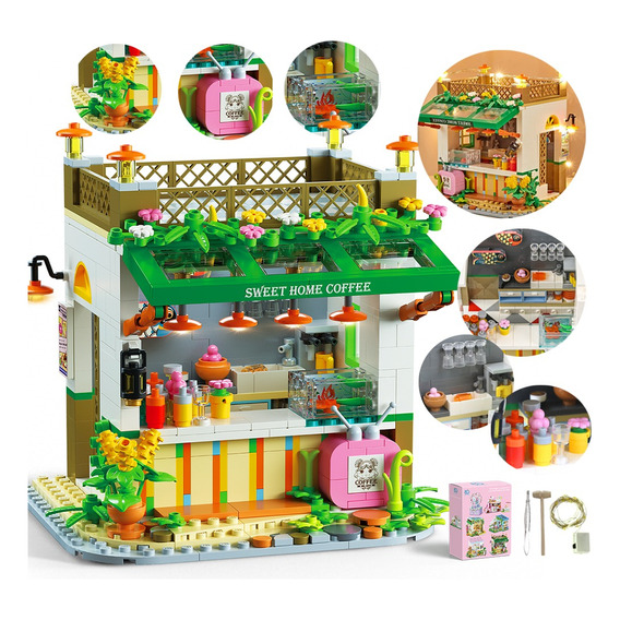 Kit De Construcción Dulce Cafetería Bloques Lego Compatible